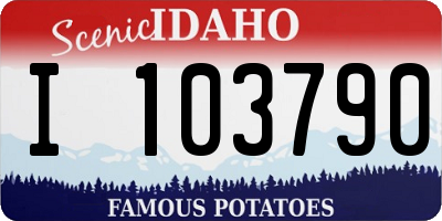 ID license plate I103790