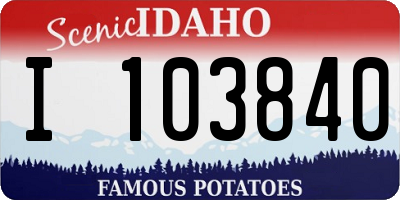 ID license plate I103840