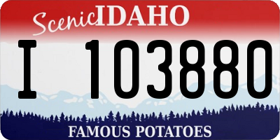 ID license plate I103880