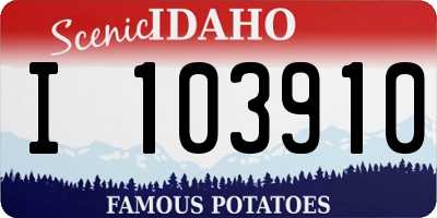 ID license plate I103910