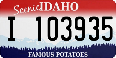ID license plate I103935