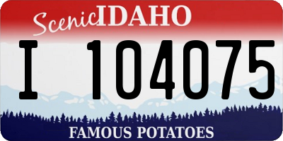 ID license plate I104075