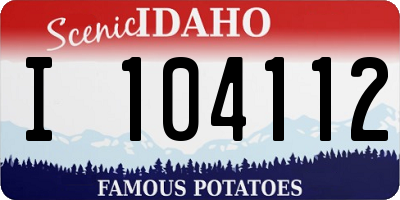 ID license plate I104112