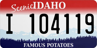 ID license plate I104119