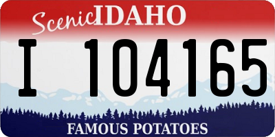 ID license plate I104165