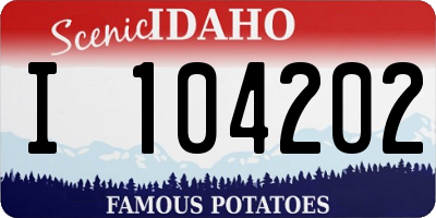ID license plate I104202