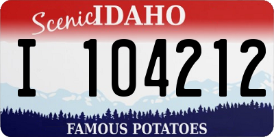ID license plate I104212