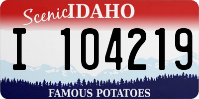 ID license plate I104219