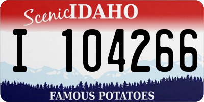 ID license plate I104266