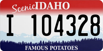 ID license plate I104328
