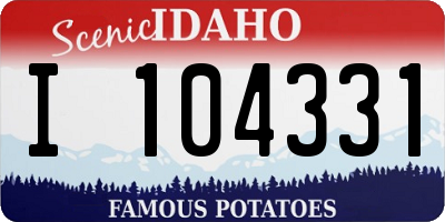 ID license plate I104331