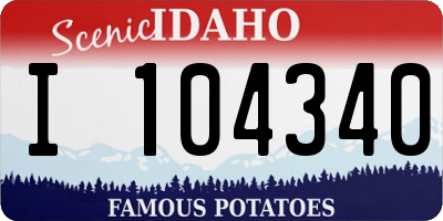 ID license plate I104340