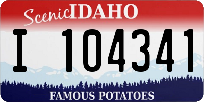 ID license plate I104341