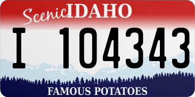 ID license plate I104343
