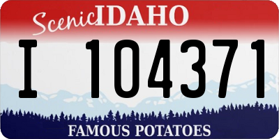 ID license plate I104371