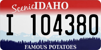 ID license plate I104380