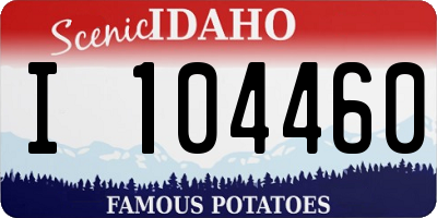 ID license plate I104460