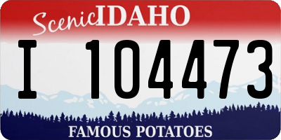 ID license plate I104473