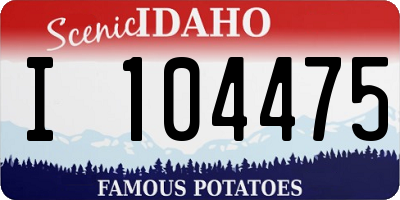 ID license plate I104475