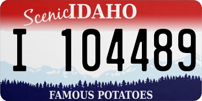 ID license plate I104489