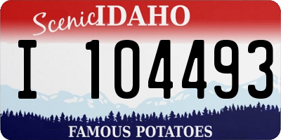 ID license plate I104493