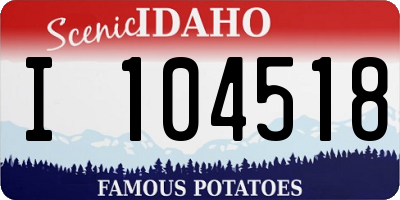 ID license plate I104518