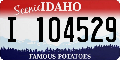 ID license plate I104529
