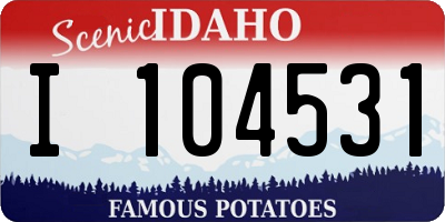 ID license plate I104531