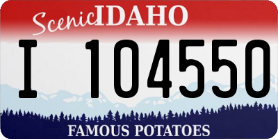 ID license plate I104550