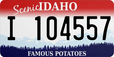 ID license plate I104557