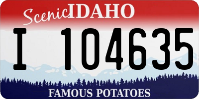 ID license plate I104635