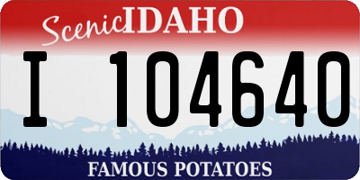 ID license plate I104640