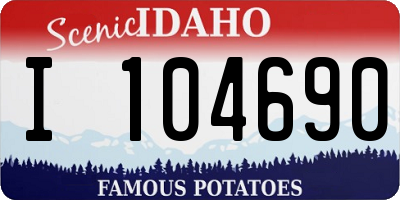 ID license plate I104690