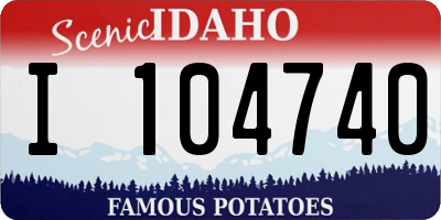 ID license plate I104740