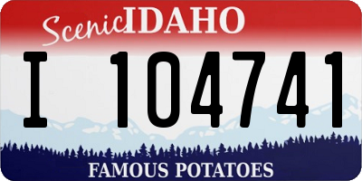 ID license plate I104741