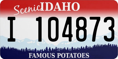ID license plate I104873