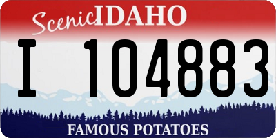 ID license plate I104883