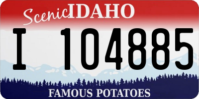 ID license plate I104885