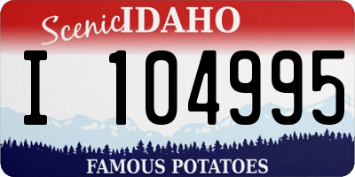 ID license plate I104995