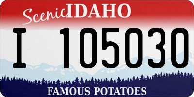 ID license plate I105030