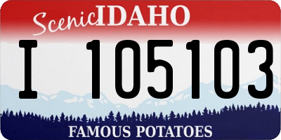 ID license plate I105103