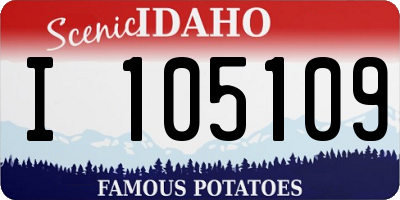 ID license plate I105109