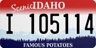 ID license plate I105114