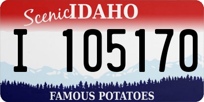 ID license plate I105170