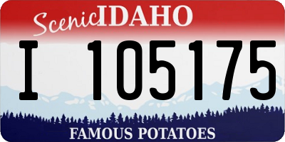 ID license plate I105175