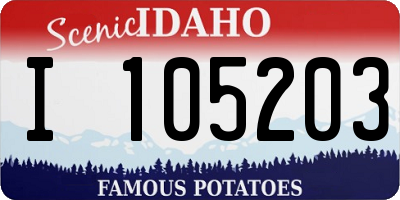 ID license plate I105203