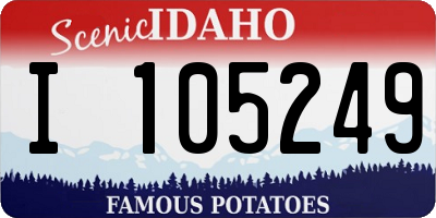 ID license plate I105249