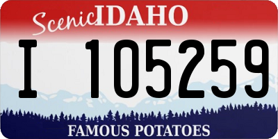 ID license plate I105259