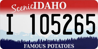 ID license plate I105265