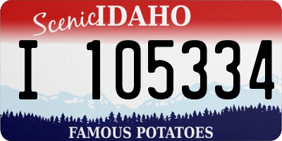 ID license plate I105334